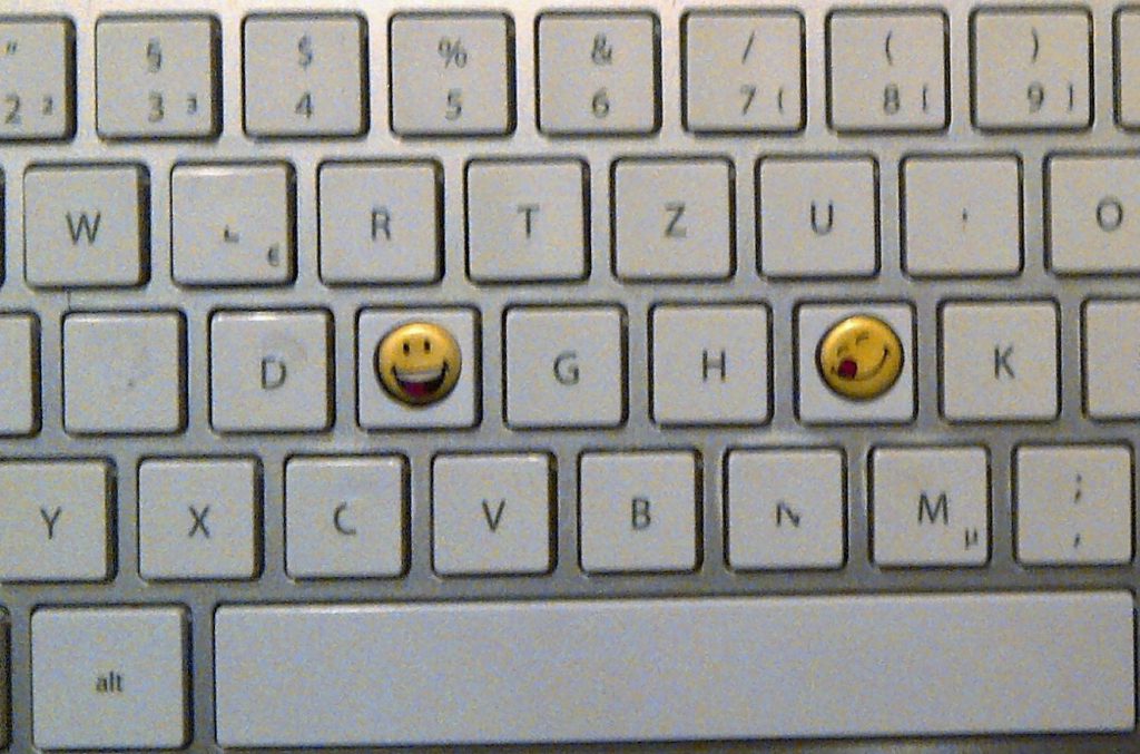 Tastatur mit Tastmarken Smiley