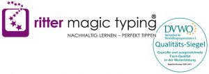 Logo ritter magic typing und das DVWO-Qualitätssiegel